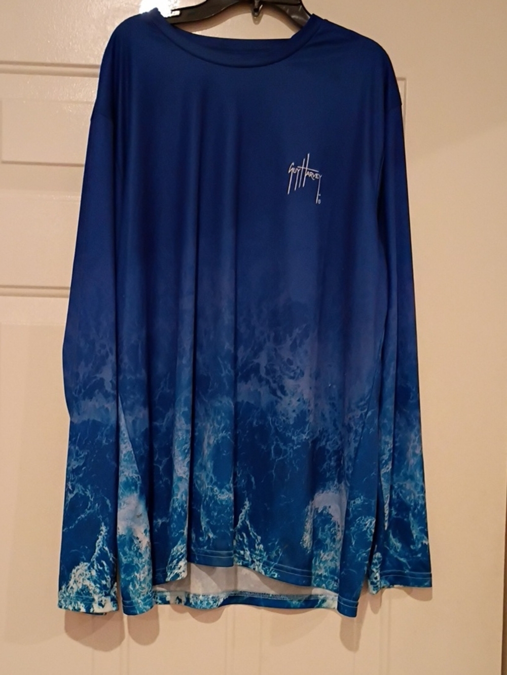Guy Harvey Royal Blue and White Logo Top